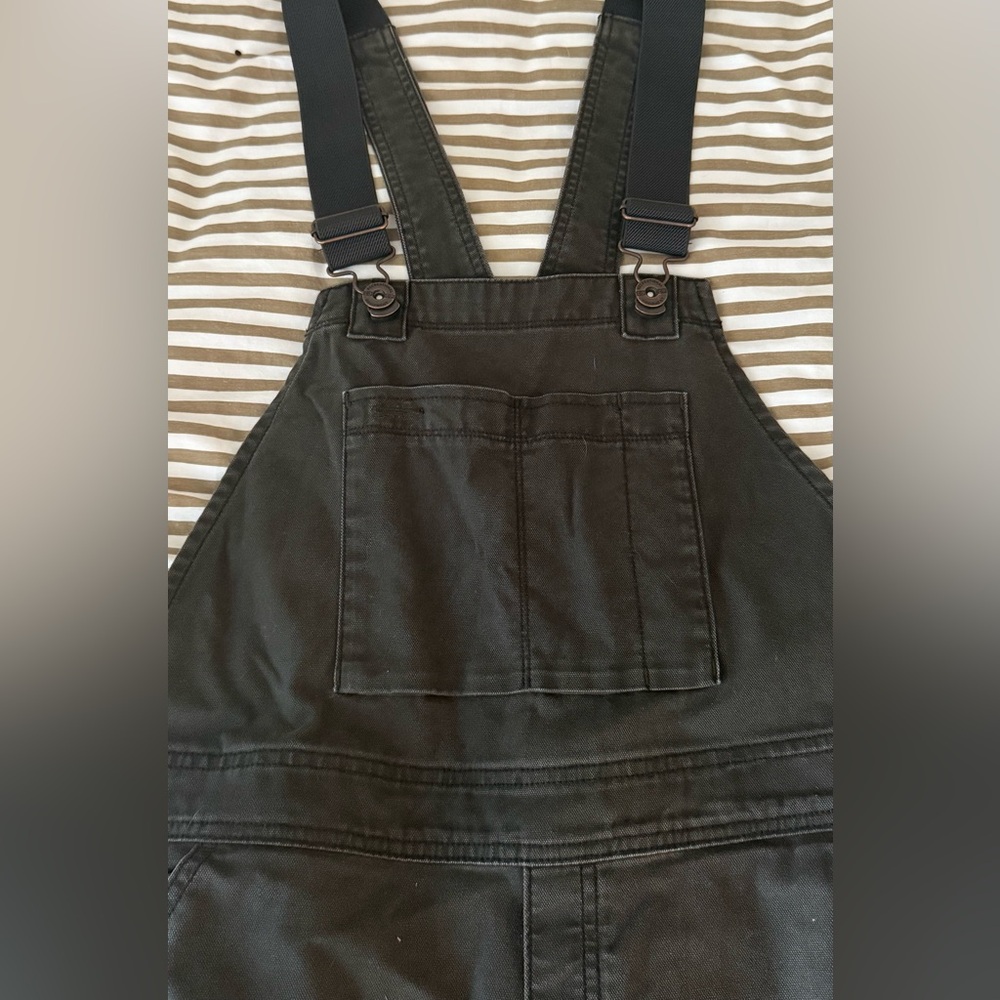 REI Cooperative Dark Gray Canvas Overalls